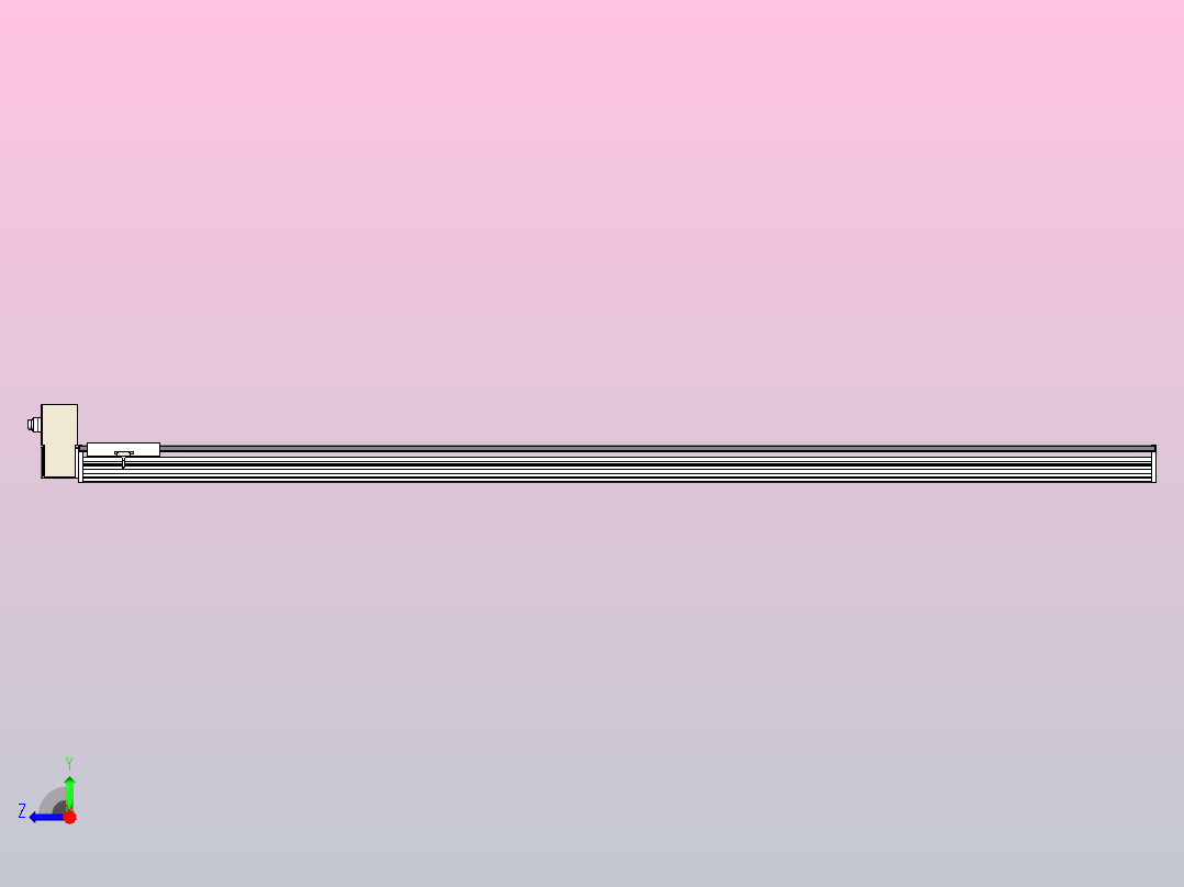 皮带直线轴半封闭可选导轨TPA-HNB-220D-176-L3050-RU-C-P1K-N3右视图