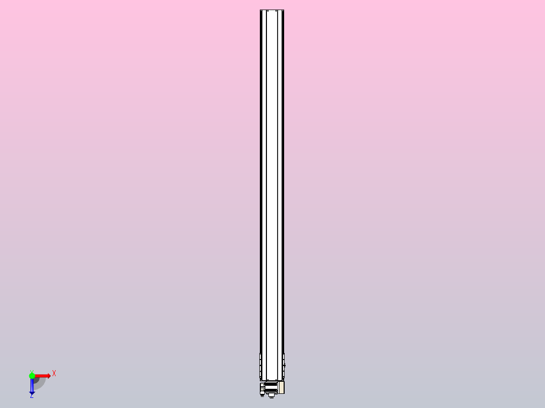 皮带直线轴半封闭可选导轨TPA-HNB-220D-176-L3050-RU-C-P1K-N3俯视图