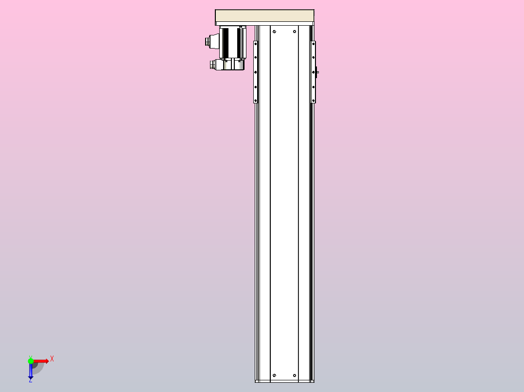 日规模组半封闭丝杆TPA-HNR-220D-3210C-L950-MR-Y-P1K-N3俯视图