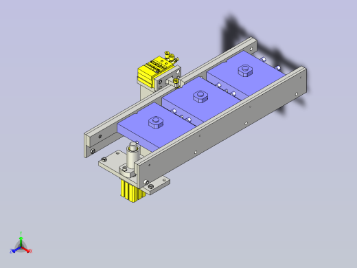 一款压板传送避让拦截机构3D模型