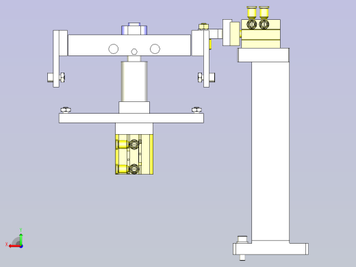 一款压板传送避让拦截机构3D模型后视缩略图