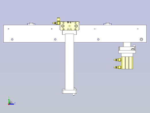 一款压板传送避让拦截机构3D模型左视缩略图
