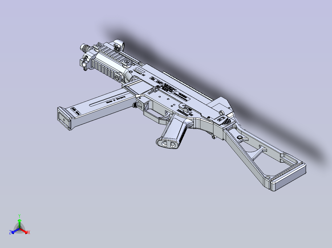 HK UMP-45 Reference Model主视图