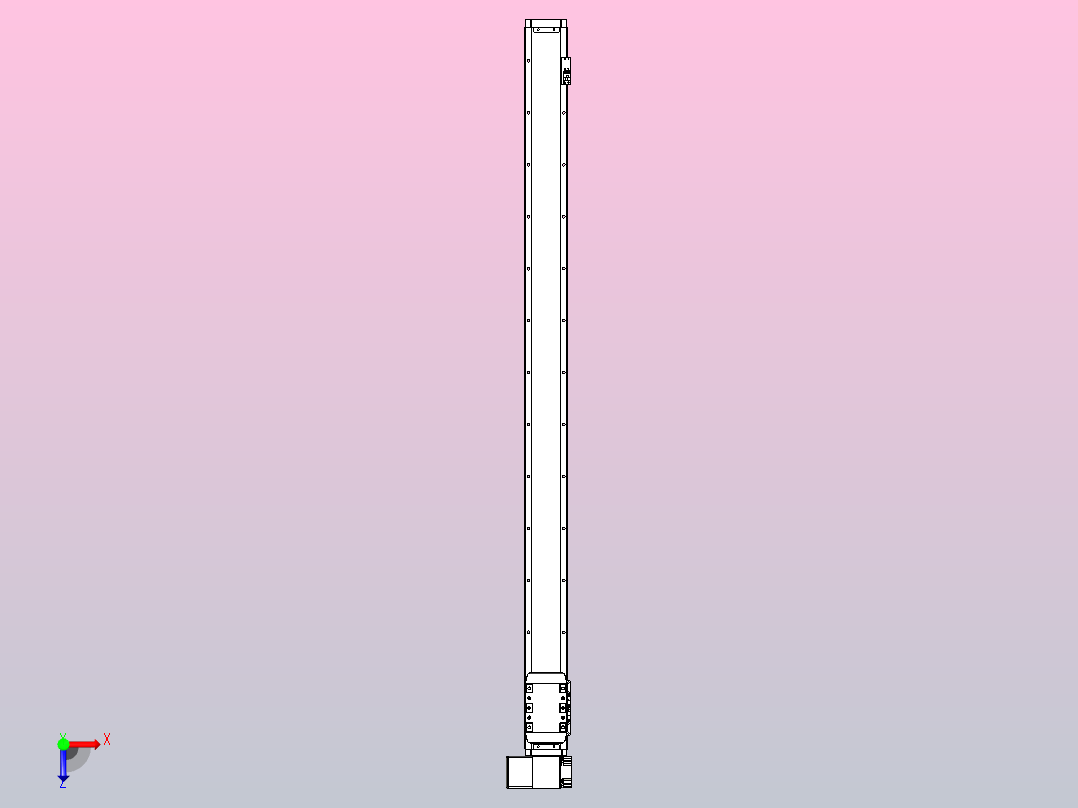 机器人皮带驱动直线轴TPA-GCB-80-P60-L1200-LP-M20-N3俯视图