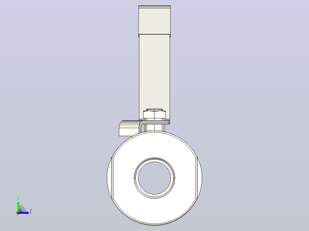 锻钢普通型球阀DN15左视图