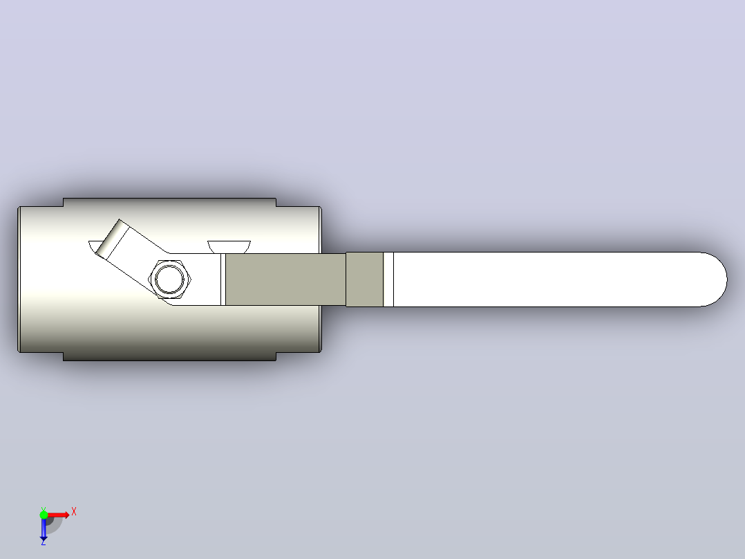 锻钢普通型球阀DN15俯视图