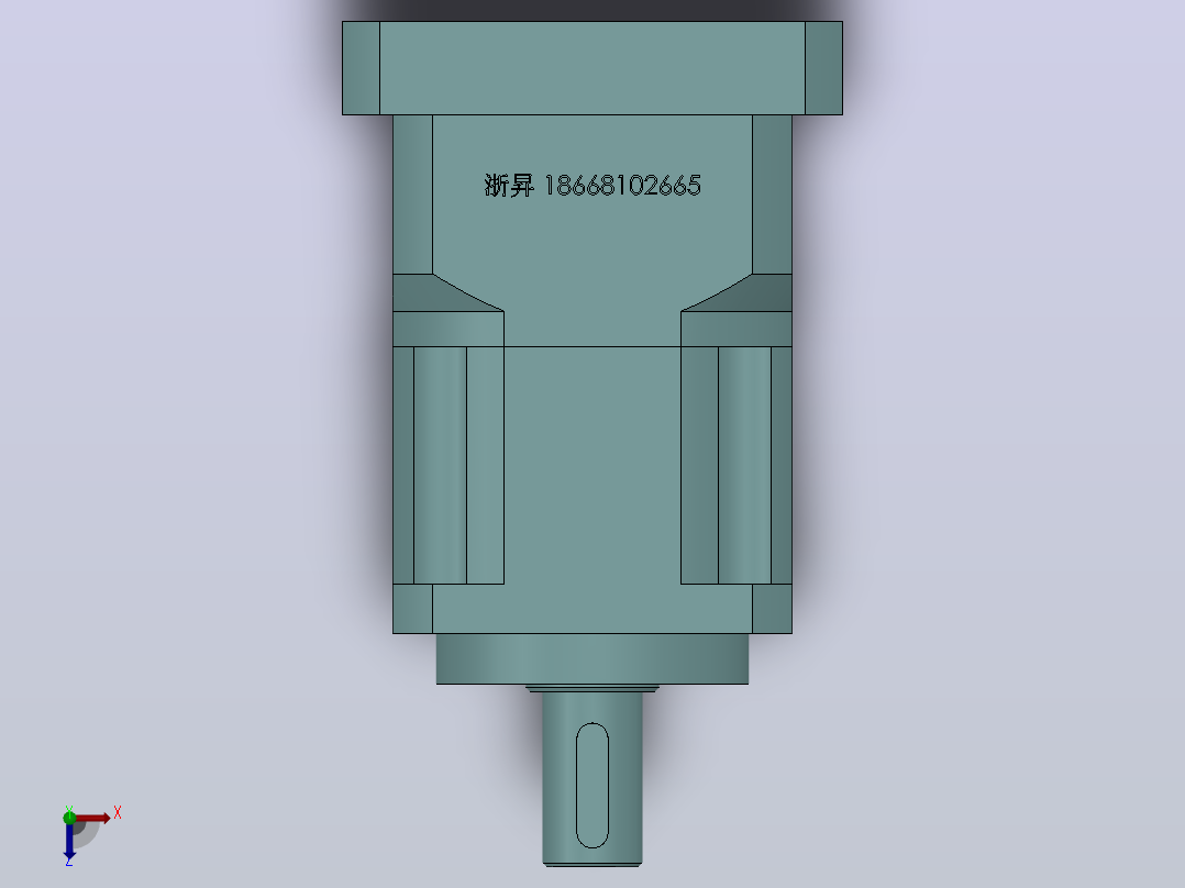 PLX60转90(孔输出)精密行星减速机[PLX60-4-S2-P2-16]俯视图