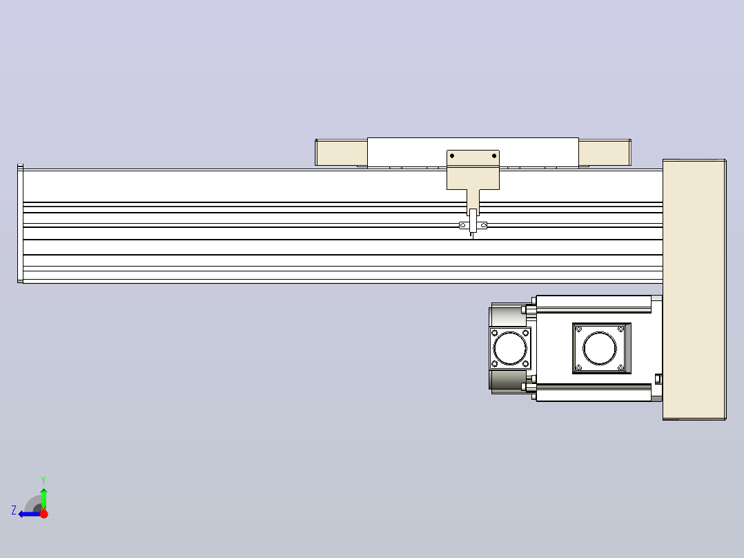 滚珠丝杠直线轴带导轨全封闭TPA-HCR-220D-3210C-L250-MP-C-P1K-N3右视图