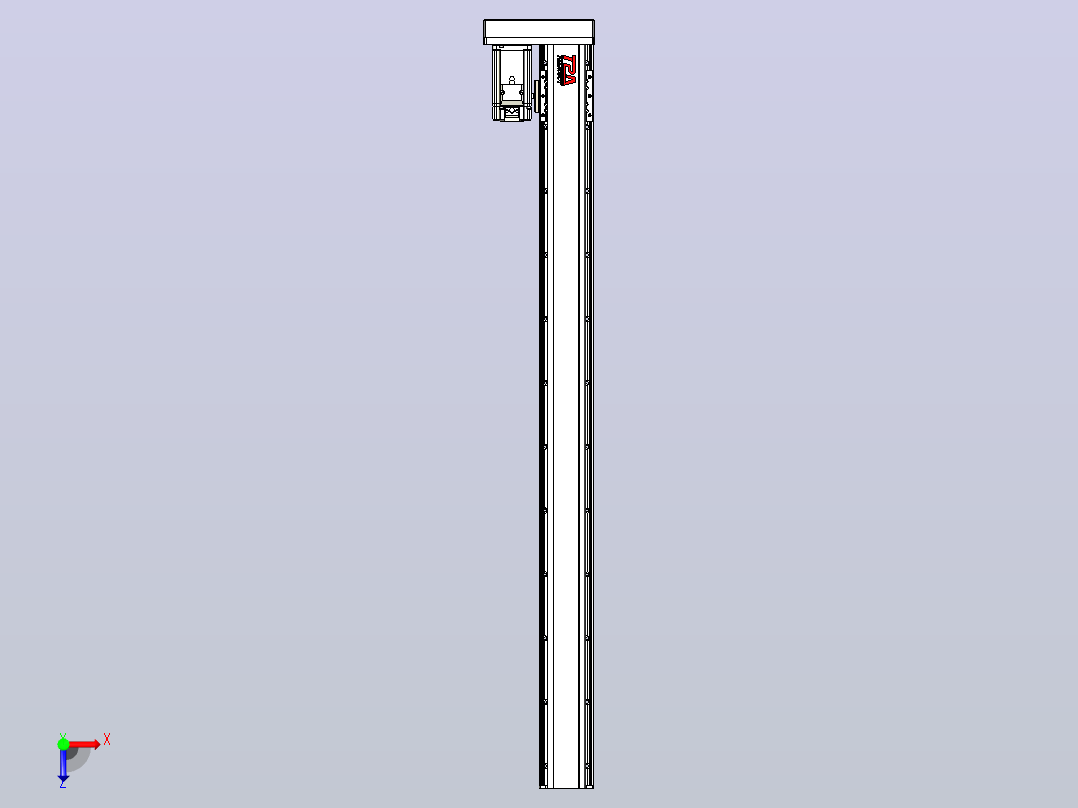 日规模组半封闭丝杆TPA-HNR-85D-1610-L1000-MR-C-P20-N3俯视图