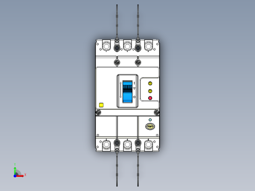 NM5LE-125Q 3P剩余电流动作断路器三维模型202209前视缩略图