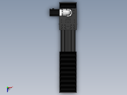 DMG170-LCR齿轮齿条模组直线滑台（电机左折）[DMG170-L16S600-DT750-A2D-LCR-P7]俯视缩略图