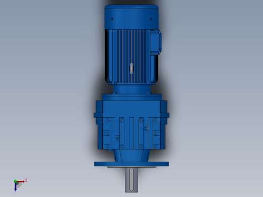 RF57法兰轴伸式安装斜齿轮减速机RF57-Y0.37-4P-71-M1-0°-Φ200俯视缩略图