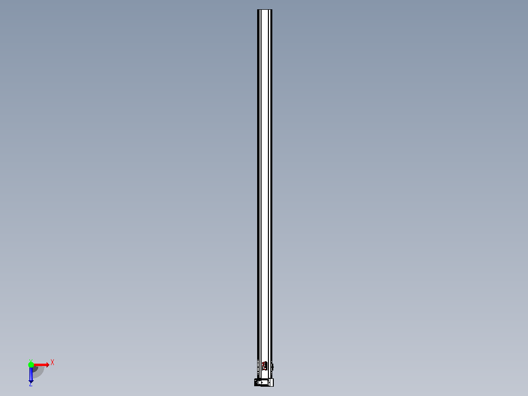 皮带直线轴半封闭可选导轨TPA-HNB-120D-110-L2800-RU-C-P40-N3俯视图