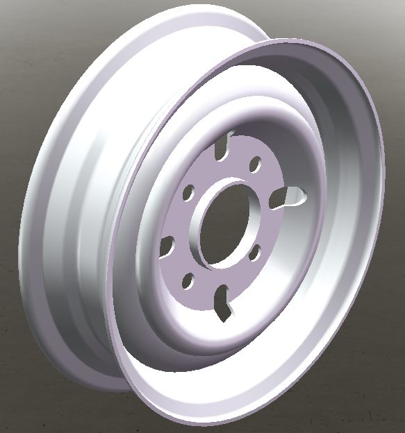 三轮摩托车前轮辋3D模型