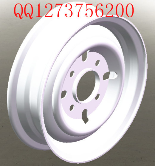 三轮摩托车前轮辋3D模型缩略图