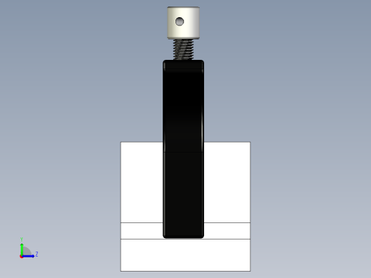 inventor v型块夹具设计左视缩略图
