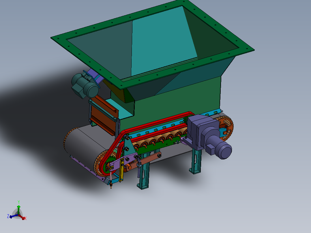 漏斗滚筒输送机