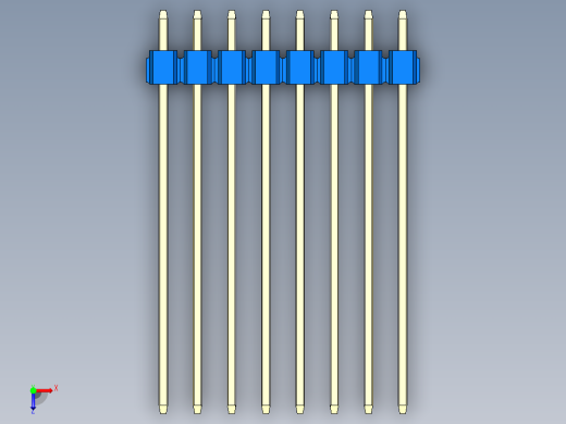 彩色公头100mil（2.54mm）系列-DS1021_blue_2x08p_100mil_Type43_rev1.0俯视缩略图