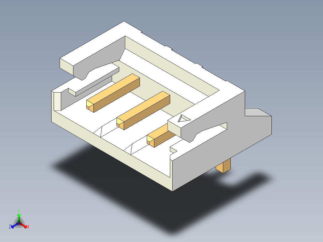 JST-S3B-EH-A正等轴测图