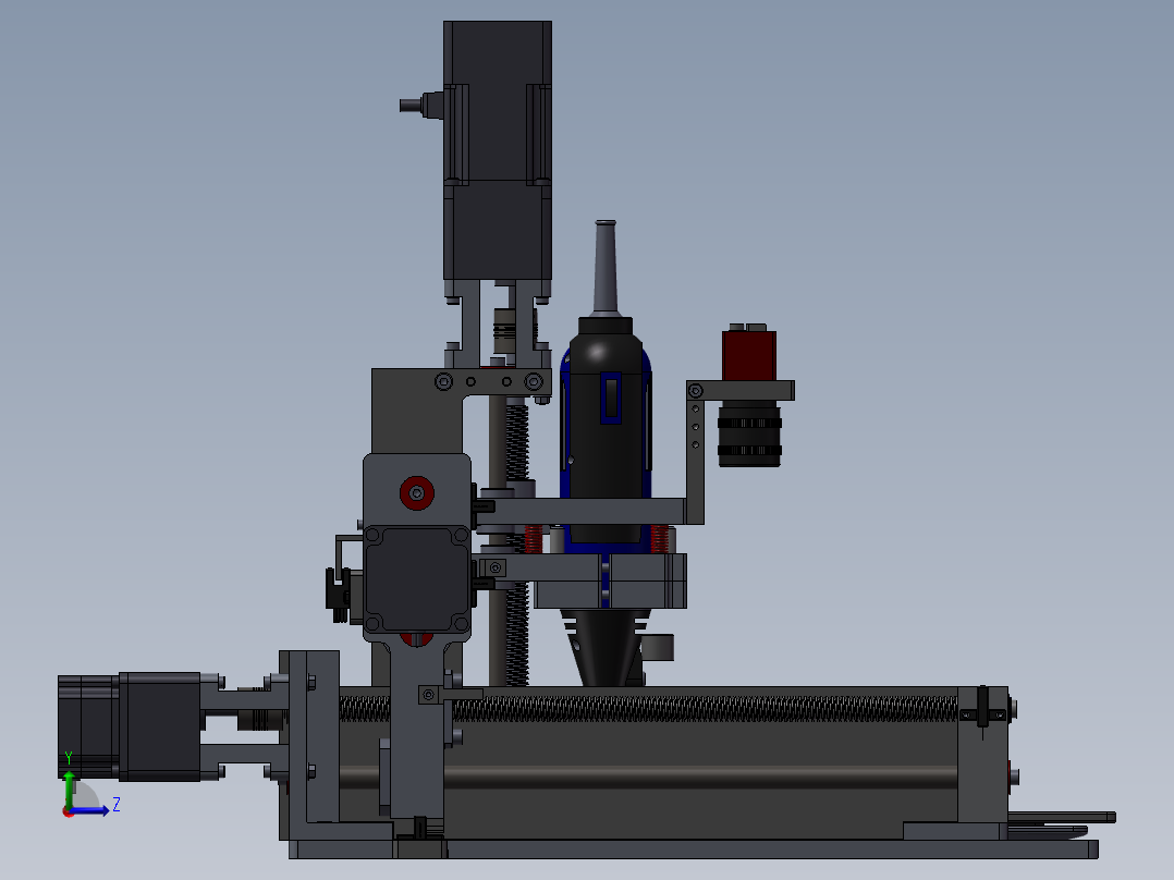 609桌面cnc机器左视图