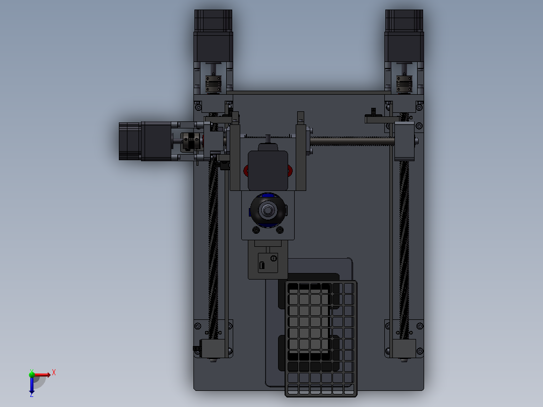 609桌面cnc机器俯视图