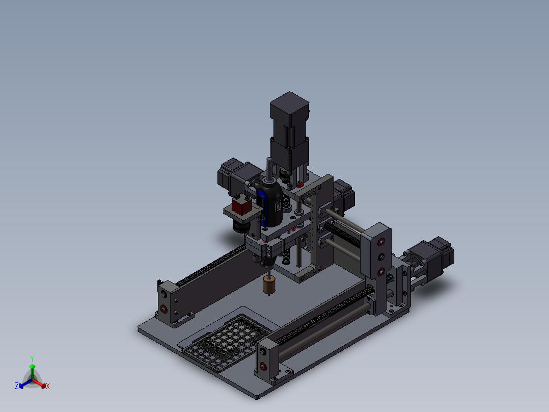 609桌面cnc机器正等轴测图