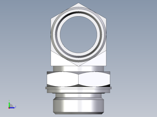 卡套式工业通用硬管接头EO_Adjustable_locknut_branch_tee_TEE28LMOMDCF左视缩略图