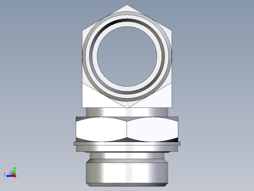 卡套式工业通用硬管接头EO_Adjustable_locknut_branch_tee_TEE28LMOMDCF右视缩略图