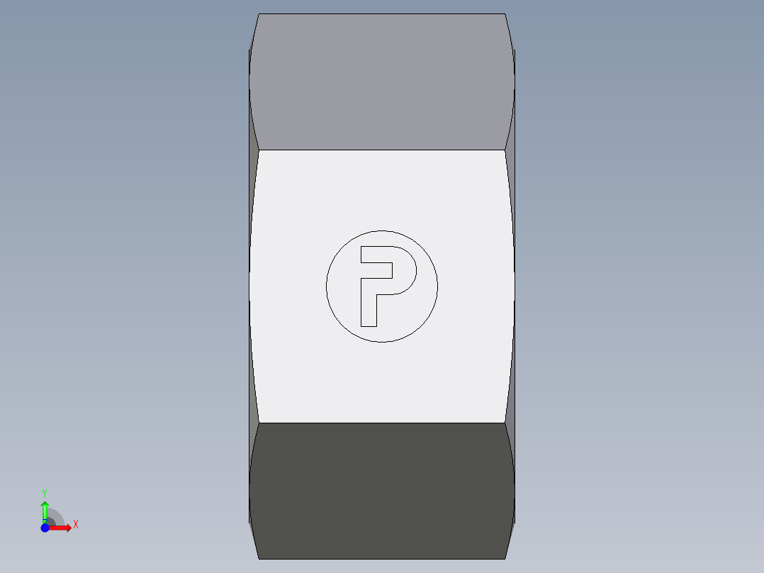 卡套式工业通用硬管接头EO_Nut_EO_24__Cone_end_M18LCFX前视图