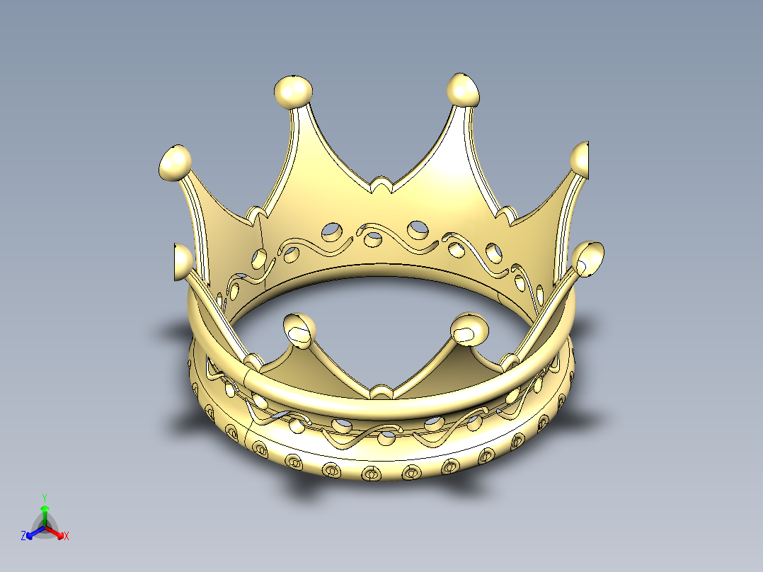 儿童王冠正等轴测图