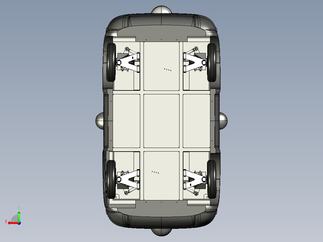 无人快递车无人运输车机器人AGV小车后视图