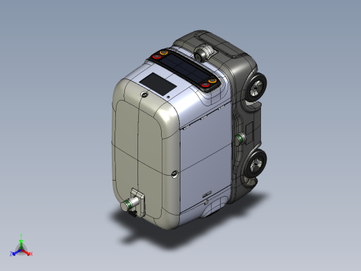 无人快递车无人运输车机器人AGV小车正等轴测缩略图
