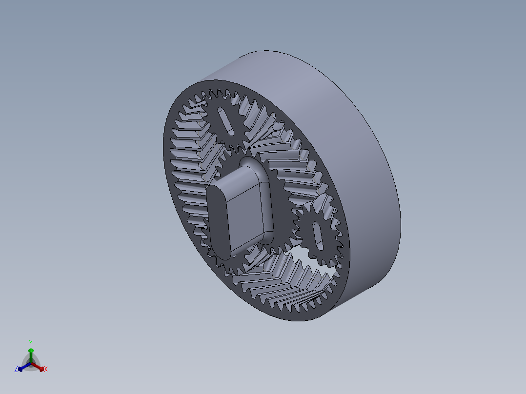 齿轮啮合 (97)正等轴测图