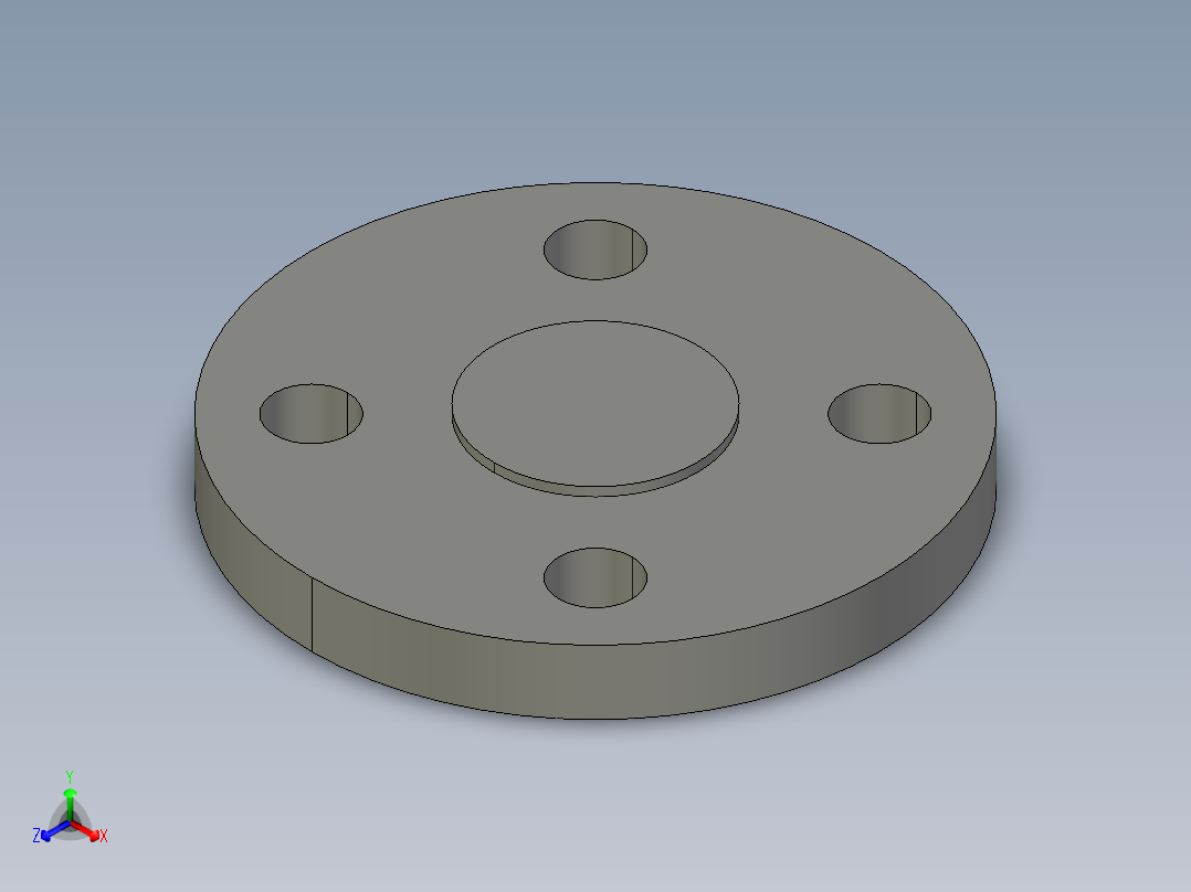 船舶管路系统SeaCor_Blind Flange_37J153007_0.75in主视图
