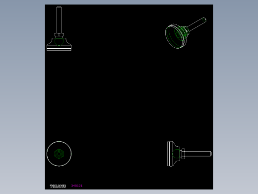 水平調整腳座LSA40-2D多系列多零件图纸模型