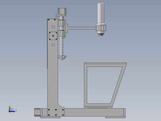 DIY三轴雕铣机3d图纸 数控加工中心3D 丝杆电机DIY三轴铣床3d图纸左视缩略图