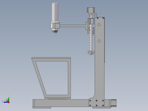 DIY三轴雕铣机3d图纸 数控加工中心3D 丝杆电机DIY三轴铣床3d图纸右视缩略图