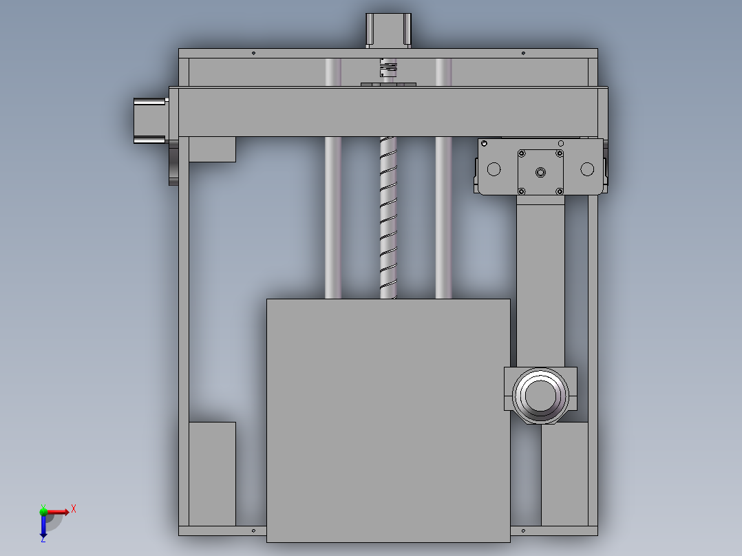 DIY三轴雕铣机3d图纸 数控加工中心3D 丝杆电机DIY三轴铣床3d图纸俯视图