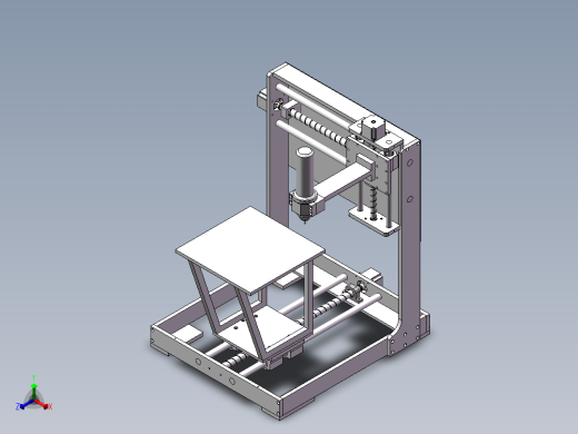 DIY三轴雕铣机3d图纸 数控加工中心3D 丝杆电机DIY三轴铣床3d图纸正等轴测缩略图