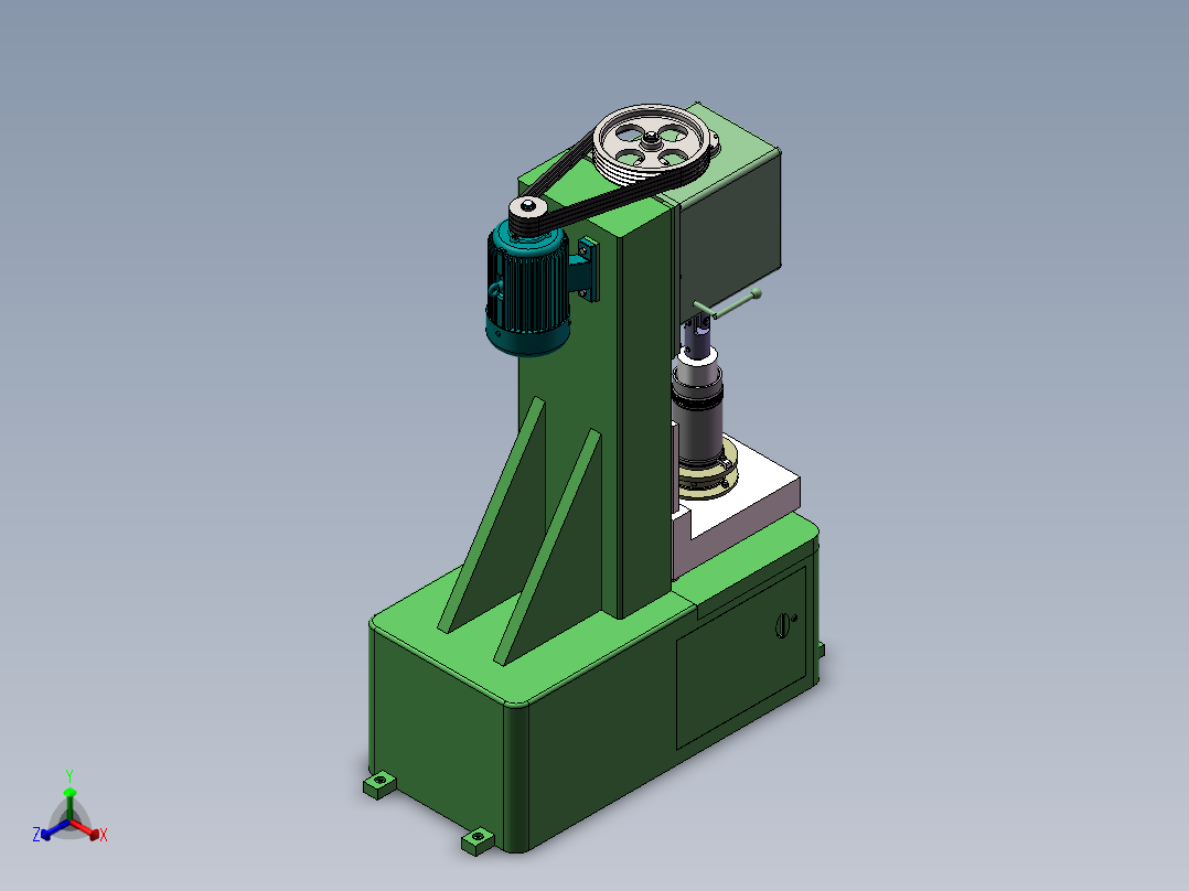 缸套专用珩磨机整体设计正等轴测图