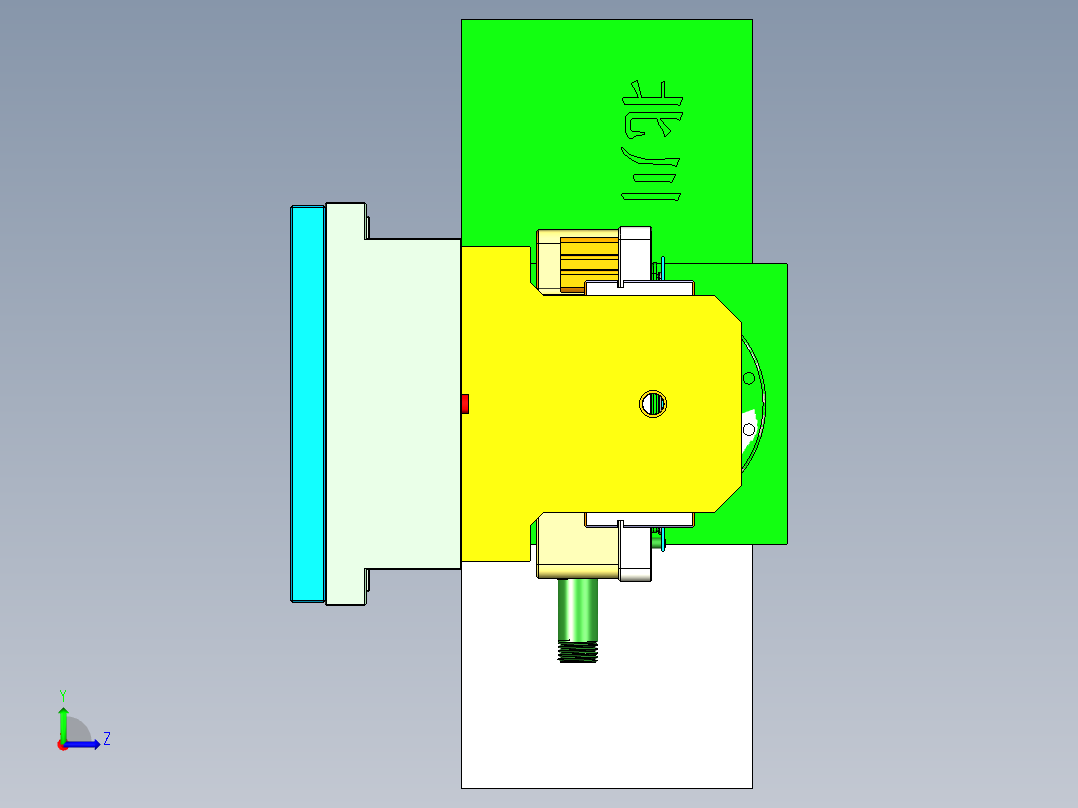 ZAZ00-A-笔记本CNC工装夹具三维模型CNC6-0520左视图