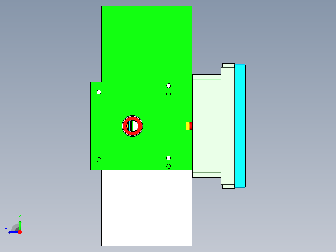 ZAZ00-A-笔记本CNC工装夹具三维模型CNC6-0520右视图