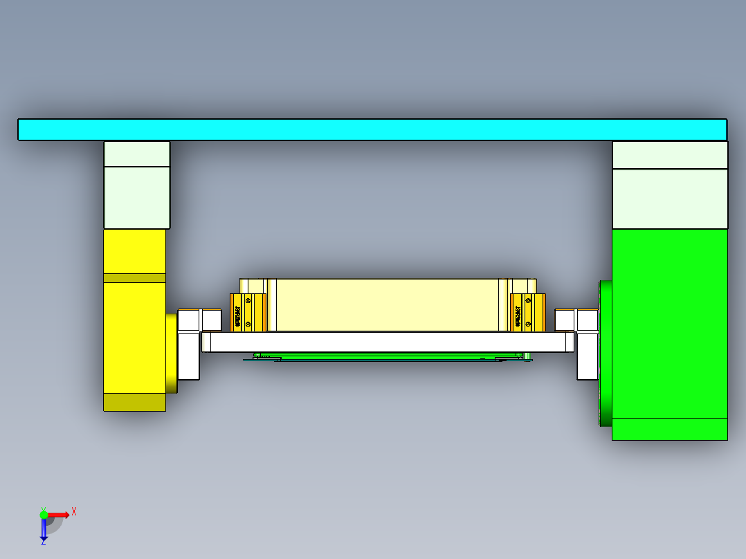 ZAZ00-A-笔记本CNC工装夹具三维模型CNC6-0520俯视图