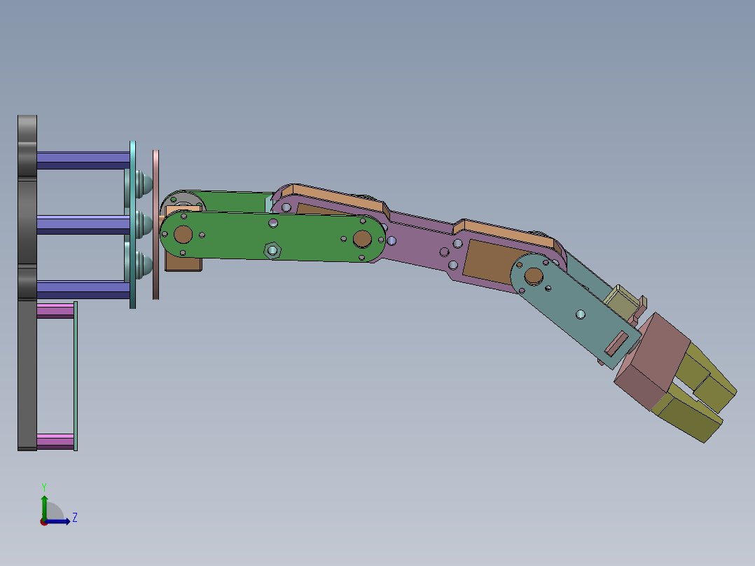 6自由度机械臂左视图
