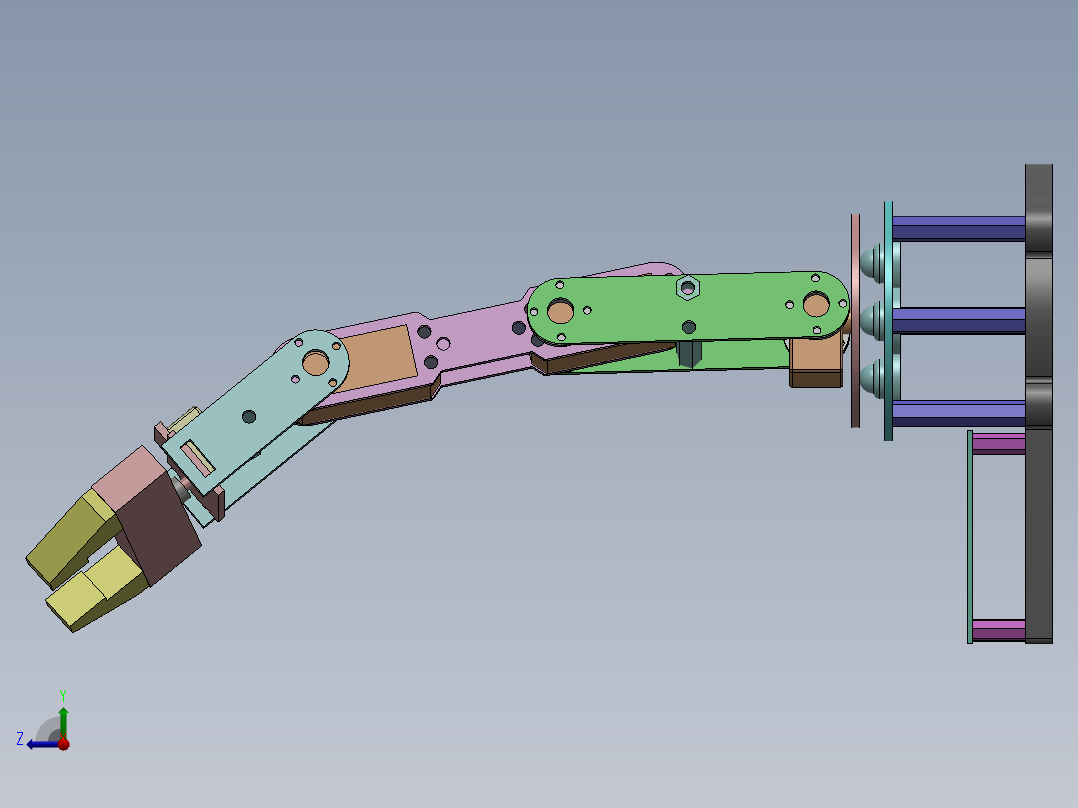 6自由度机械臂右视图