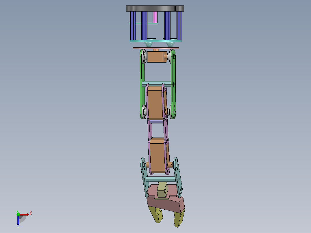 6自由度机械臂俯视图