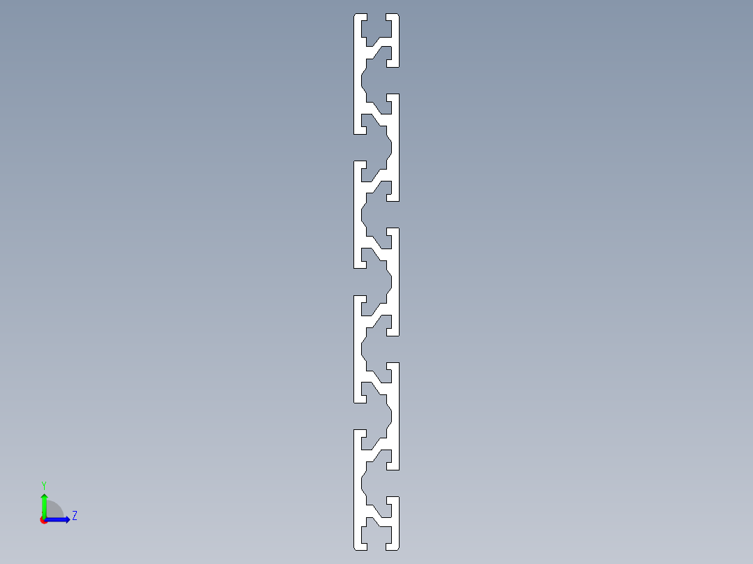 2020 挤出型材和配件左视图