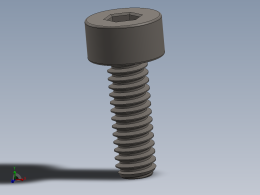 Screw_DIN_912_M2x6F_A2.SLDPRT公制内六角螺钉