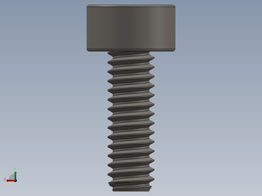 Screw_DIN_912_M2x6F_A2.SLDPRT公制内六角螺钉后视图
