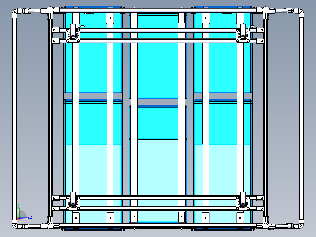 精益管料架左视图